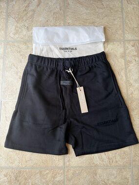 Fear of God ESSENTIALS Men’s Black Logo Sweat Shorts
